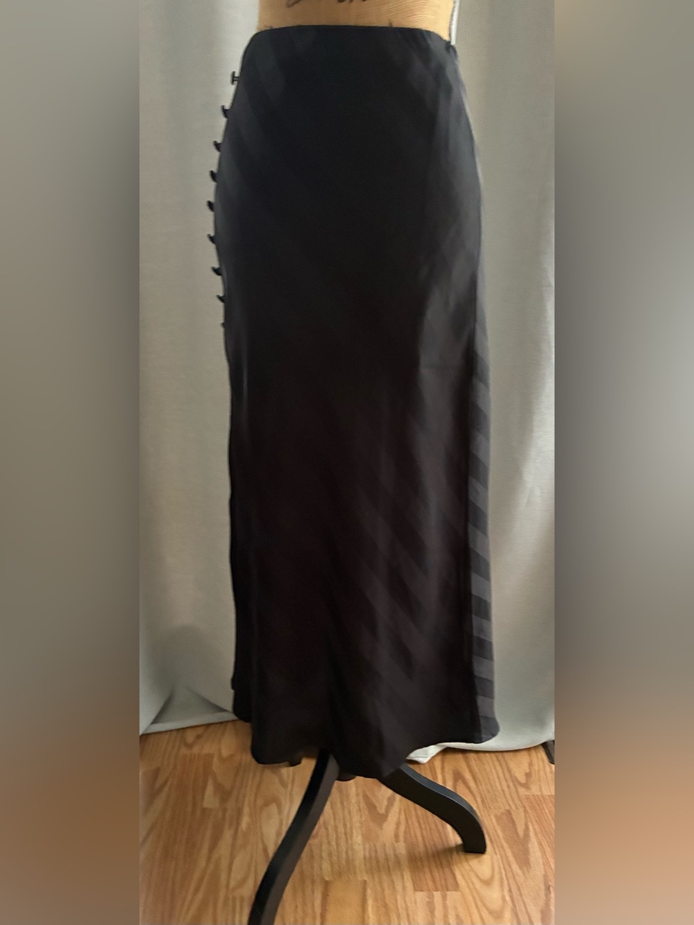 Forever 21 Black Maxi Skirt with Side Button Detail